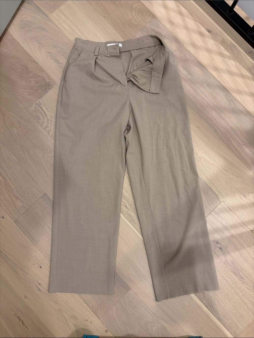 OAK + FORT Straight-Leg Trousers in Taupe